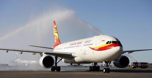 香港航空香港飛莫斯科定期航班順利完成首航